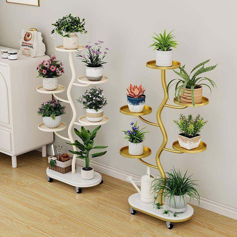 花架子室内家用客电视柜厅落地式阳台置CPK移物架托可动多层盆景