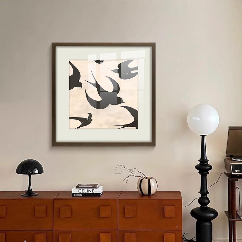 喜《平饰安乐》法式中国风客厅装中画古艺术玄关挂画燕子餐厅WEM