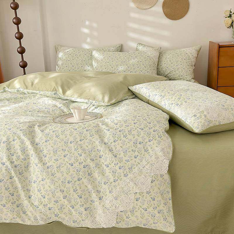 全上棉印花四套套60支纯棉四件套小件清新被床单床FGY用品供货