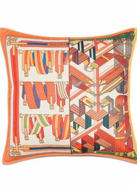 轻奢羊毛呢单面印花房沙发抱枕垫HDWB样板装饰方靠客厅腰枕