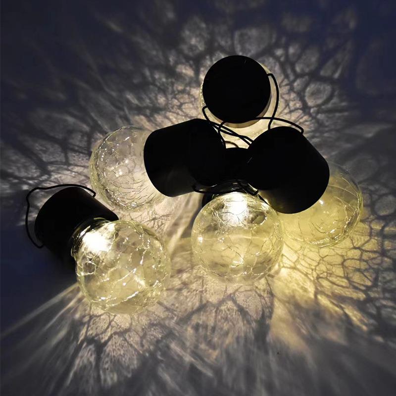 星球灯新太款灯阳能挂WY-052灯庭户外防水院氛围小夜灯裂纹吊球星