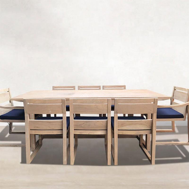 定制户外柚外木桌椅庭院合组室外实木户家具柚木尔顿阳外台休闲防