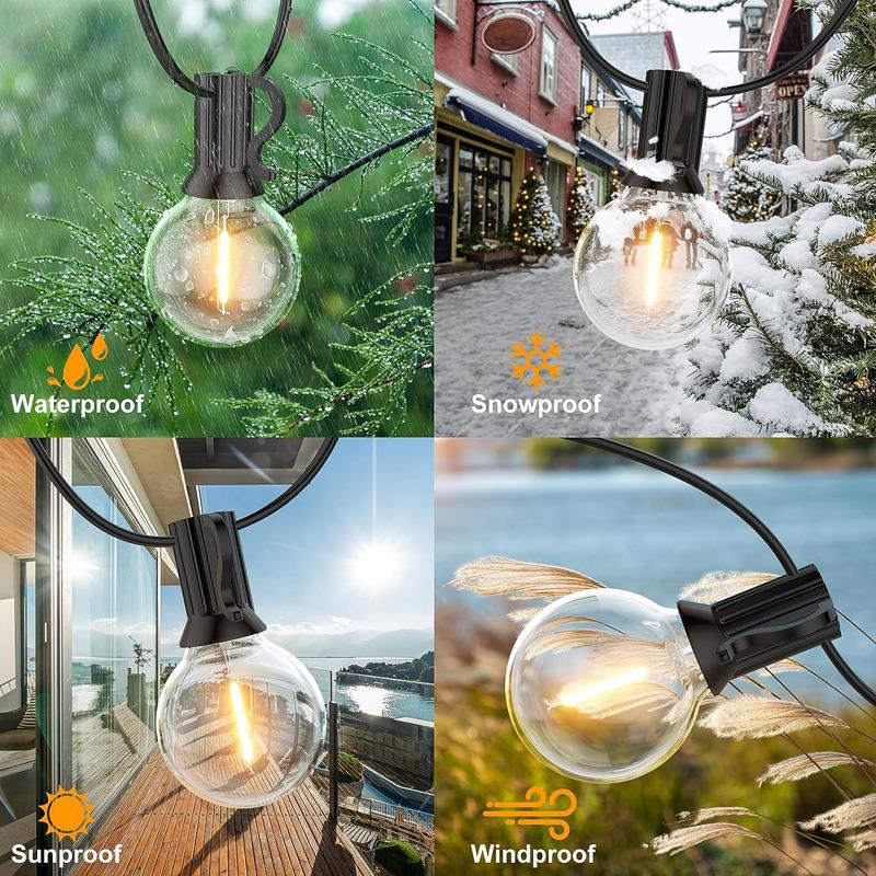 圣宿诞装饰110V美g40规灯串 庭装饰220V欧规G40IAV灯串院 户外民