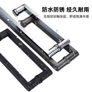 房浴间室玻璃门方管L型圆脚拉手色卫黑生移门淋浴门全系列浴把手