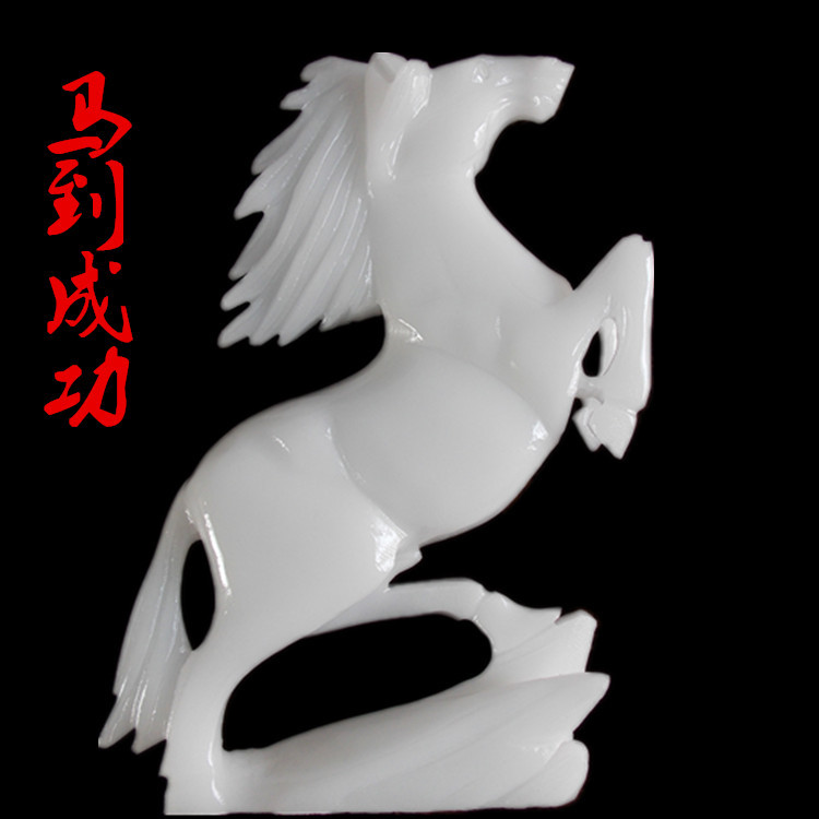 天然白玉汉白玉马摆件厂价批发