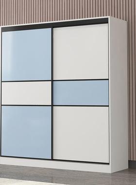 实衣柜推拉门木板式衣储物柜子简约62325家卧室简易组用装收纳柜