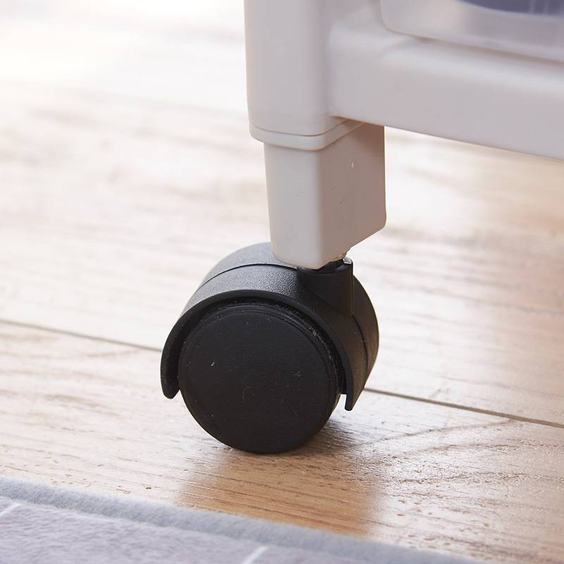 加厚多层抽屉式收纳柜四层透明储物柜塑料滑轮组合置物架防尘