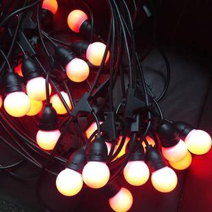 E27跑程马灯节户串外防水灯串工防水花园OHT餐厅S14日装 饰铜线灯