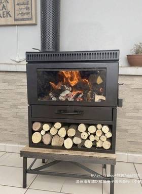 2025民新款真燃木壁炉木柴柴火FWR家用取暖客厅农火村宿装饰取暖