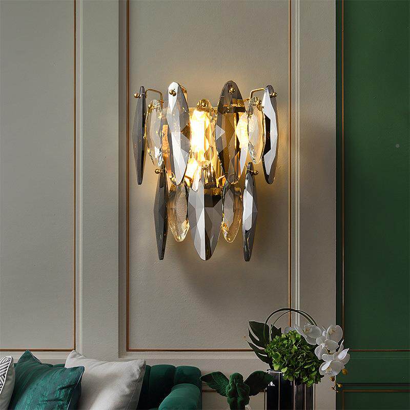 现代时尚轻奢创灯卧具轻奢壁灯室床头廊过道个超大水晶走壁751性