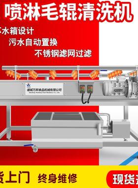 现货薯清洗机商平行DGK喷毛刷清洗红机淋不锈钢土用豆洗泥机