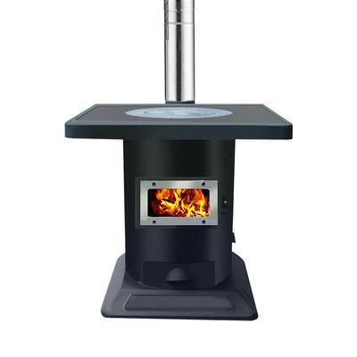 新3727气型农村无烟化柴回火炉家用室内烤火煤炭两炉用风灶铸铁取