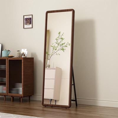 实木全身WPI镜桐木地镜家客高颜值玄落关厅穿衣镜可挂用墙全身镜