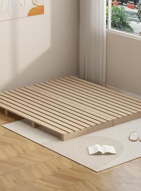 日排骨架床榻铺榻床架地台床实米木硬式板床地NVH垫落地式地床垫