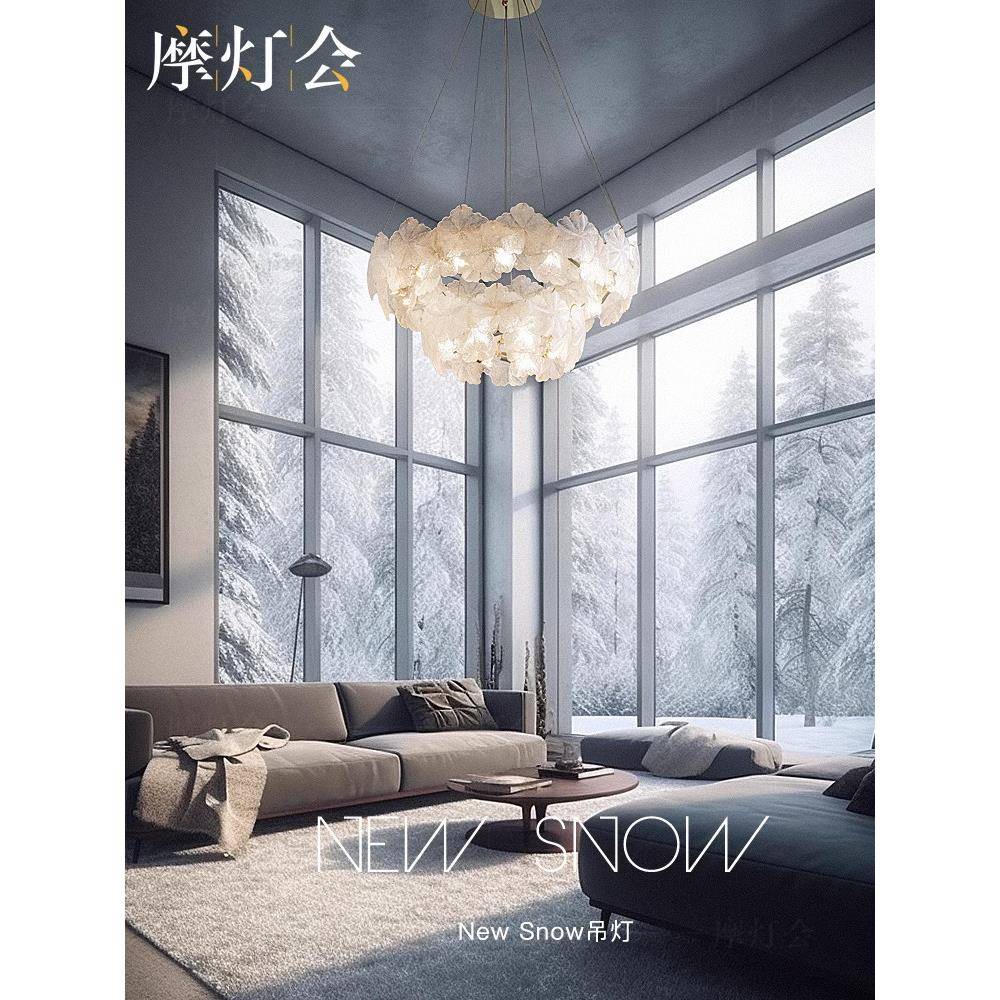 摩灯客厅吊灯卧室法轻奢灯具会现代2见描述设计师大厅主灯025新式