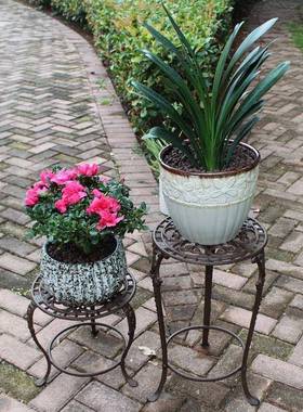 式复怀旧架工业风铸铁花架置物居酒店别墅古办公80951室花盆架欧