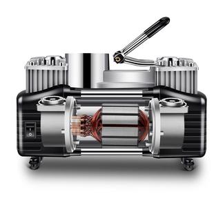 车载充气泵小轿率车mes-804便携式汽车用轮胎大功打电动双缸气泵1