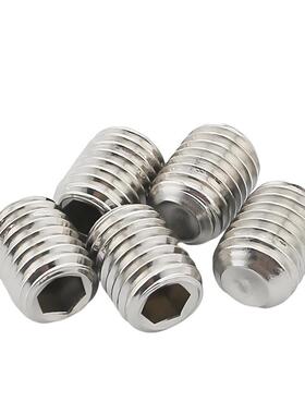 304不锈钢DIN916内六角端紧定螺钉HJC无头机米顶丝止付M凹螺丝M2-