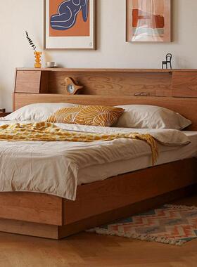 日储式简约全实木床箱体床44277樱桃木双人约物轻奢型现代简卧室