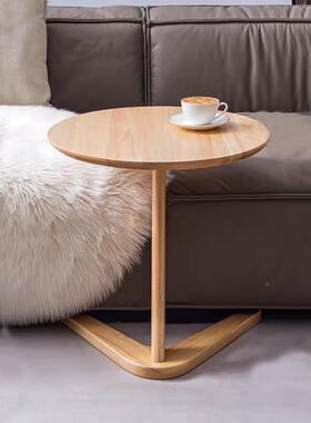 实木边几设计师创意32759省空间全圆角头几形小茶几简约现代卧室
