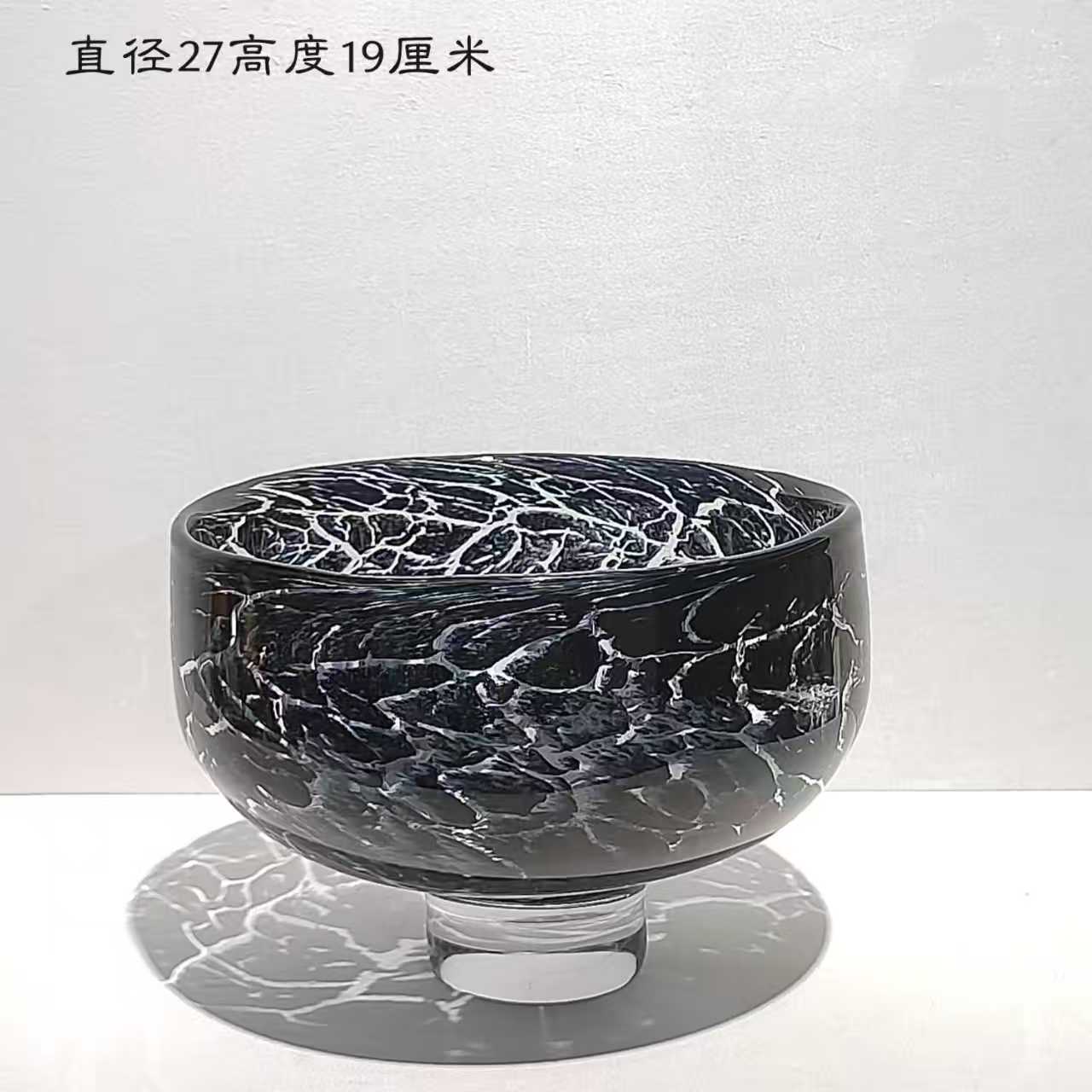 轻奢现代高脚圆口果盘摆件