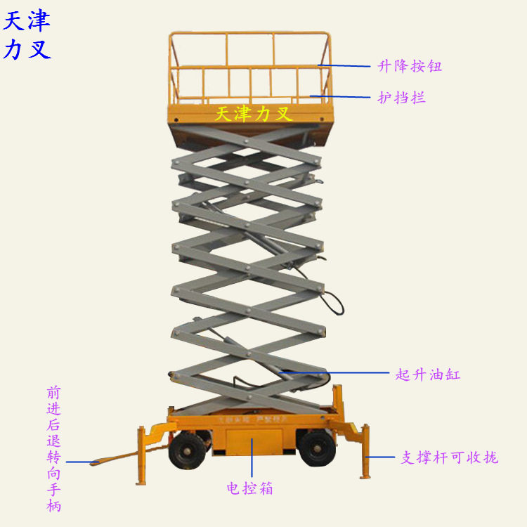 1吨升高8米电动液压升降机