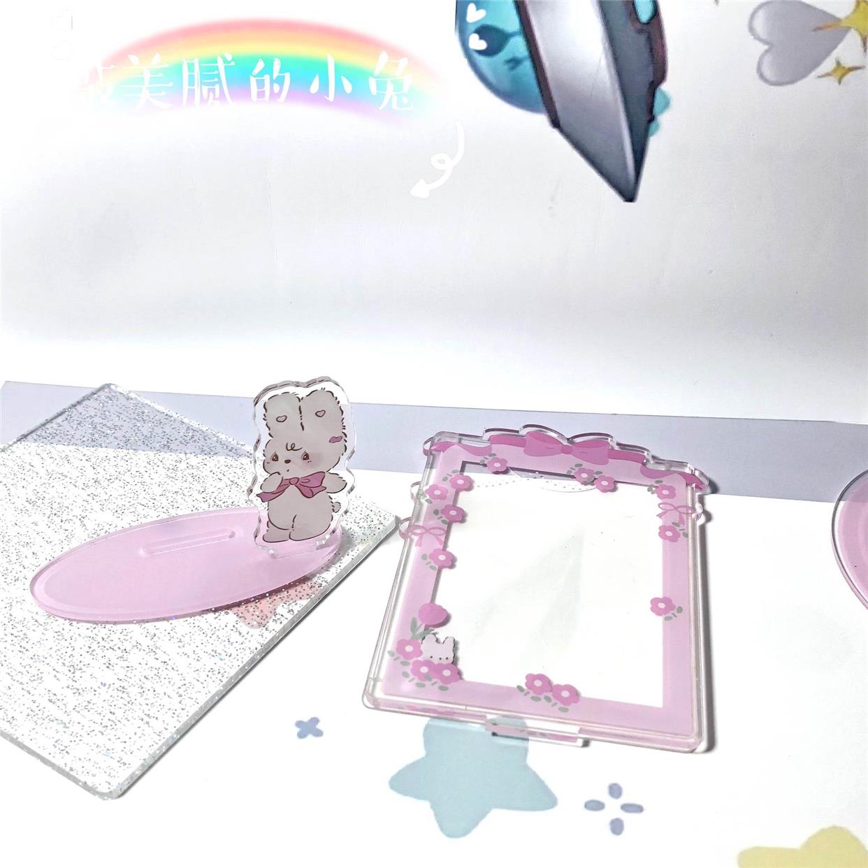 马戏团小狗拍立得相框高颜值亚克力3寸照片爱豆小卡展示摆件