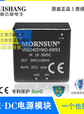 VRB2405YMD-6WR3 金升阳 DC-DC隔离电源模块 24V转5V单路输出1.2A