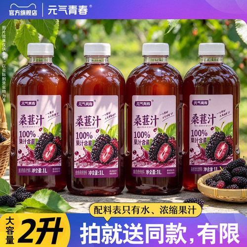 桑葚汁芭乐油柑汁车厘子汁买1送1