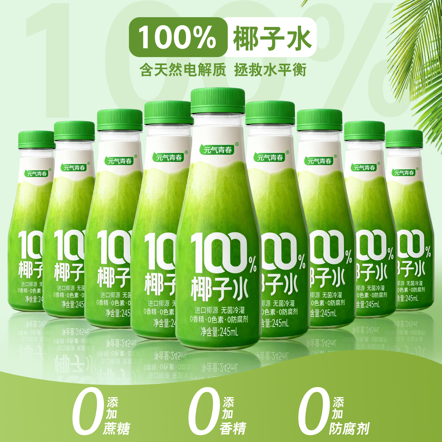 100%椰子水含天然电解质整箱批