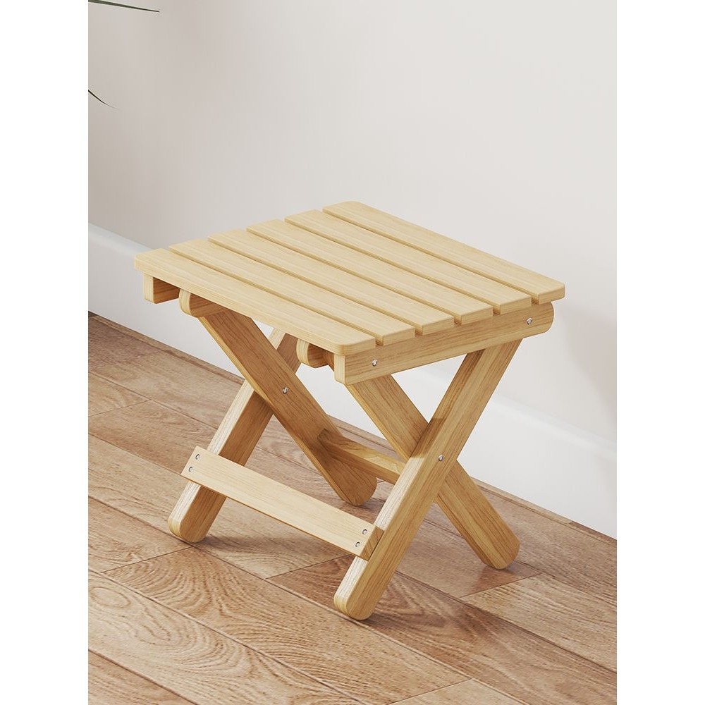 折叠凳子家用实木户外便携式简约椅子简易小板凳马扎非塑料换鞋凳