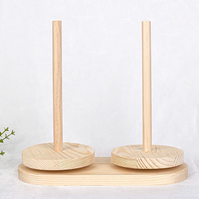 毛线轴转动编织工具木架收纳能转木制圆柱旋转支架线轴架厂家薇妍