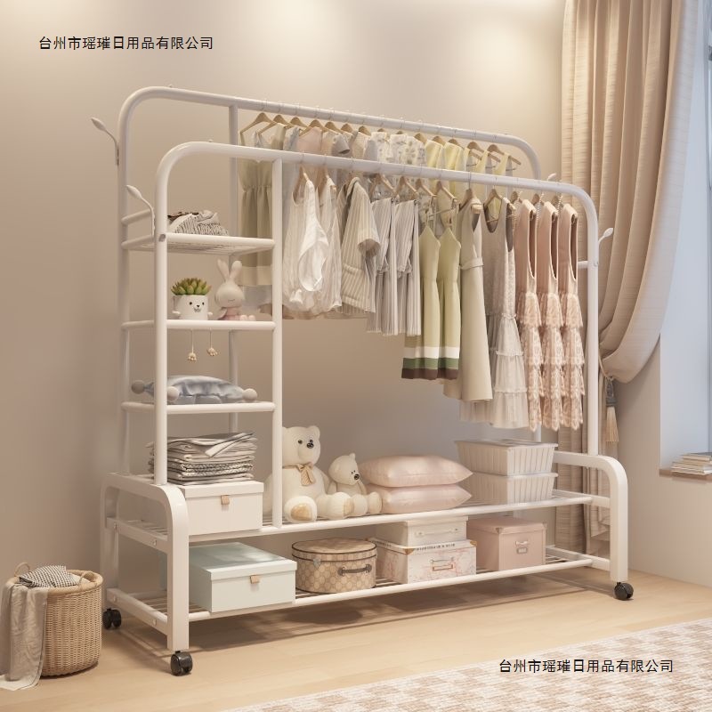 衣架落地立式家用卧室衣帽架简约现代立式挂衣架收纳阳台晾衣架子