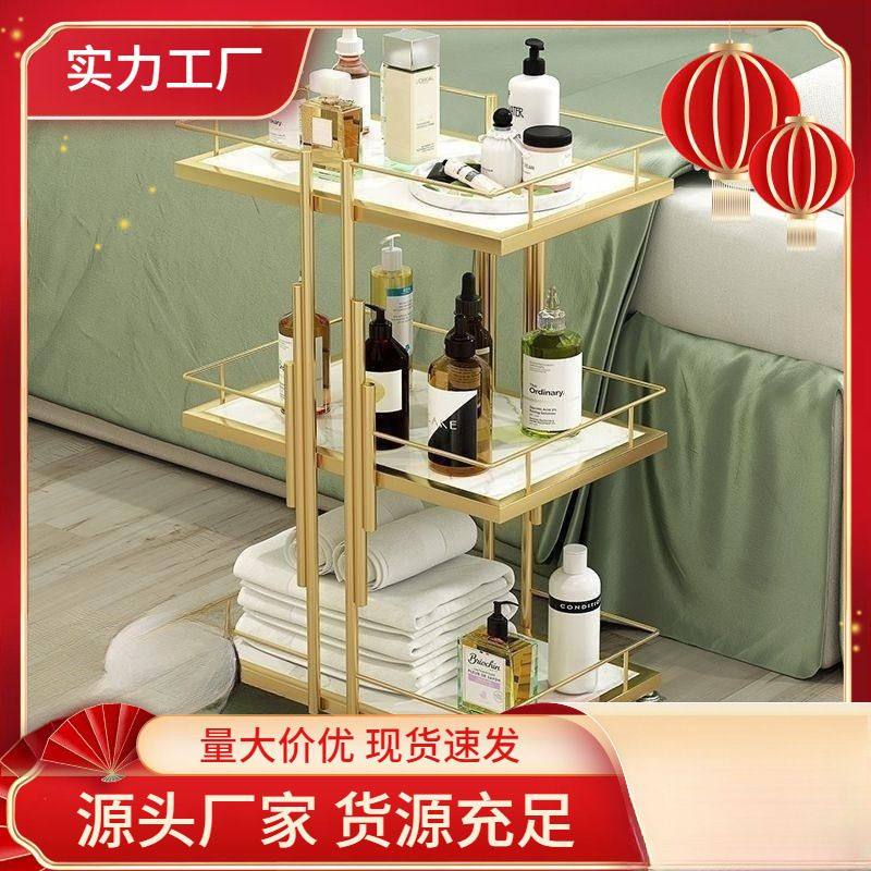 美容院小推车美甲美睫纹绣时尚置物架轻奢仪器收纳架可移动工具车