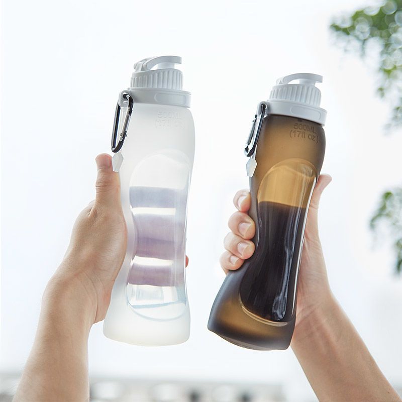 硅胶水杯旅行折叠杯网红夏天创意个性潮流便携抖音食品级健身杯子