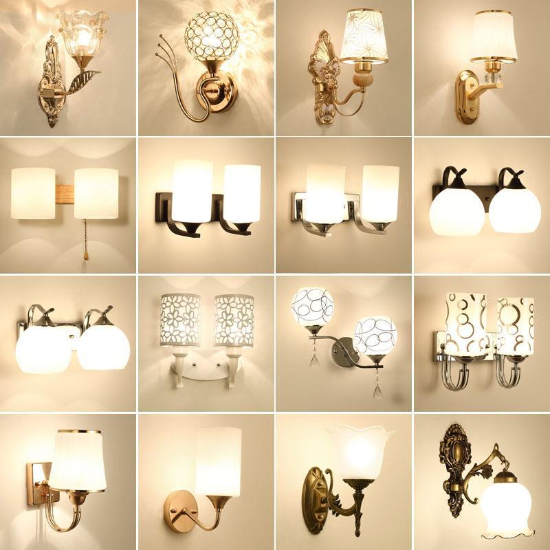 壁灯卧室床头灯简约现代创意欧式美式客厅阳台灯楼梯过道墙壁灯具