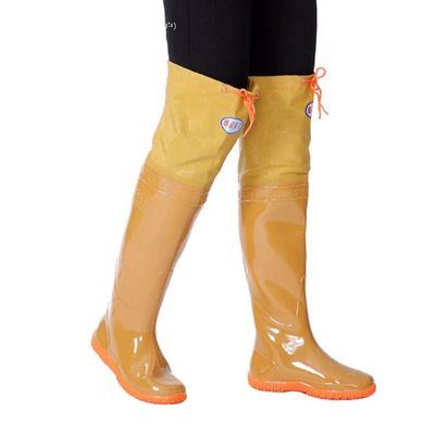 下田栽秧防水鞋长筒农田鞋涉水捕钓鱼男女过膝下水鞋高筒软底雨鞋