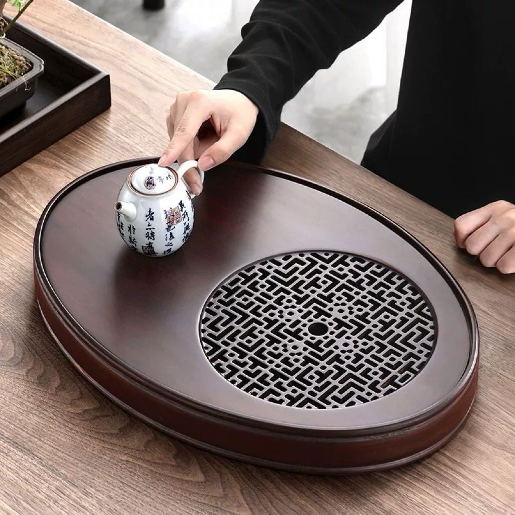 椭圆沥水中式·闽北竹制家用茶盘故事