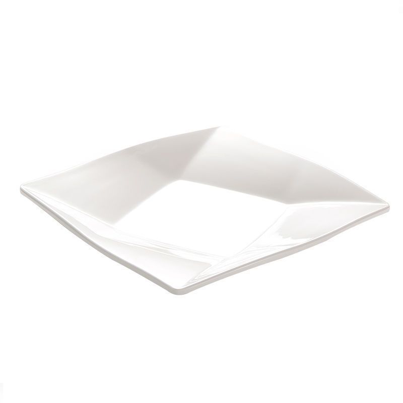 密胺餐具仿瓷商用盘子饭店塑料快餐炒菜盖浇饭酒店白色凉菜四方
