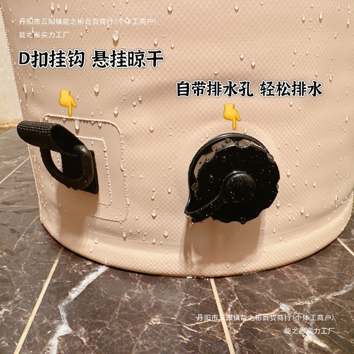 自带出水口多层保温泡脚袋折叠便携式足浴桶加高加厚持久保温桶