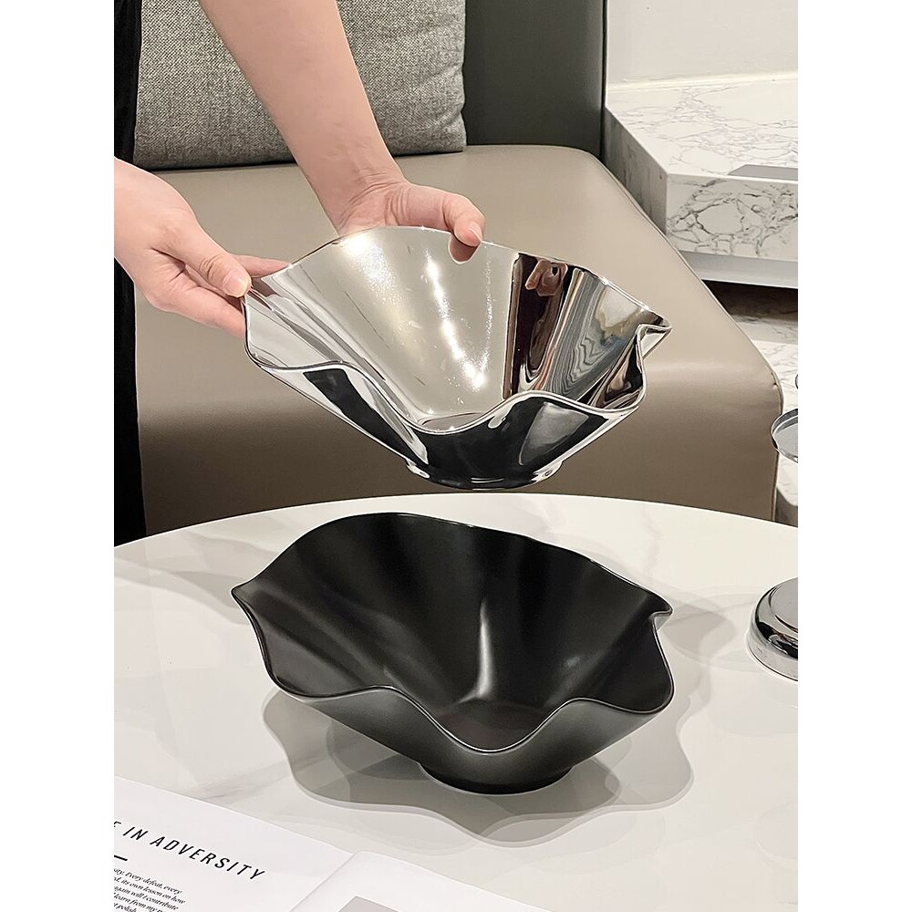 轻奢水果盘客厅家用高级感陶瓷果盘高端精致高颜值茶几水果收纳筐