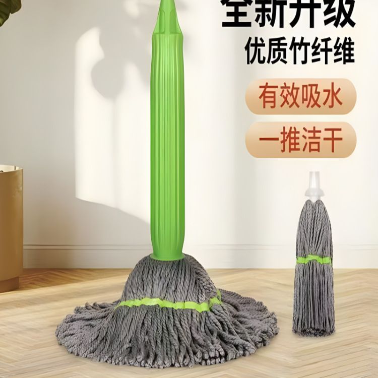 免手洗自拧水挤水拖把2024新款旋转型懒人地拖布条一拖净家用