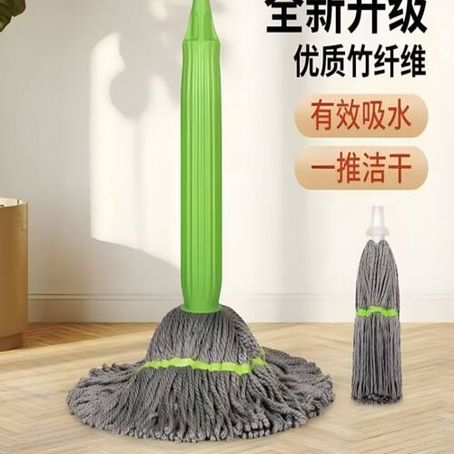 免手洗自拧水挤水拖把2024新款旋转型懒人地拖布条一拖净家用