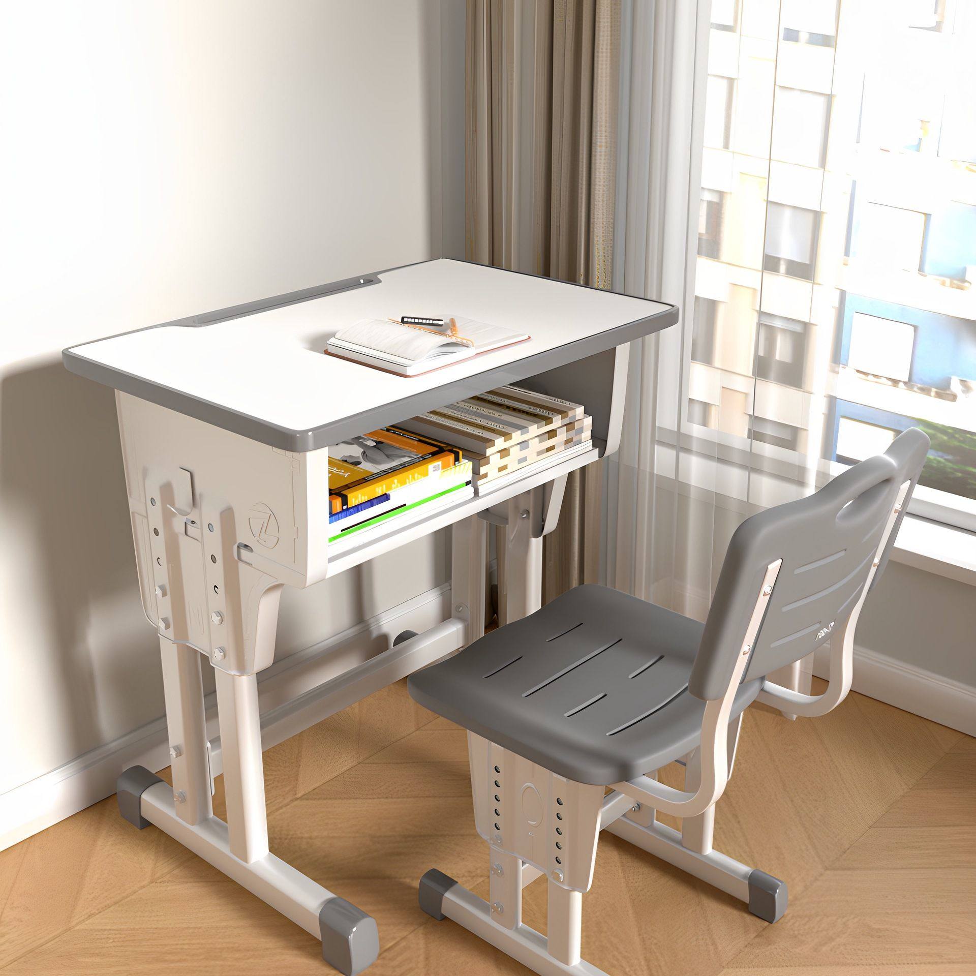 加厚中小学生课桌椅培训机构学习桌补习班辅导班桌子椅子套装书桌