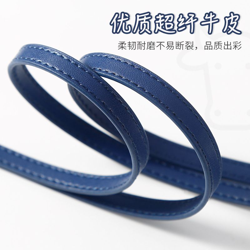 皮链狗绳手机挂绳挂绳日韩易拉扣胸牌工牌吊绳挂脖高档皮绳