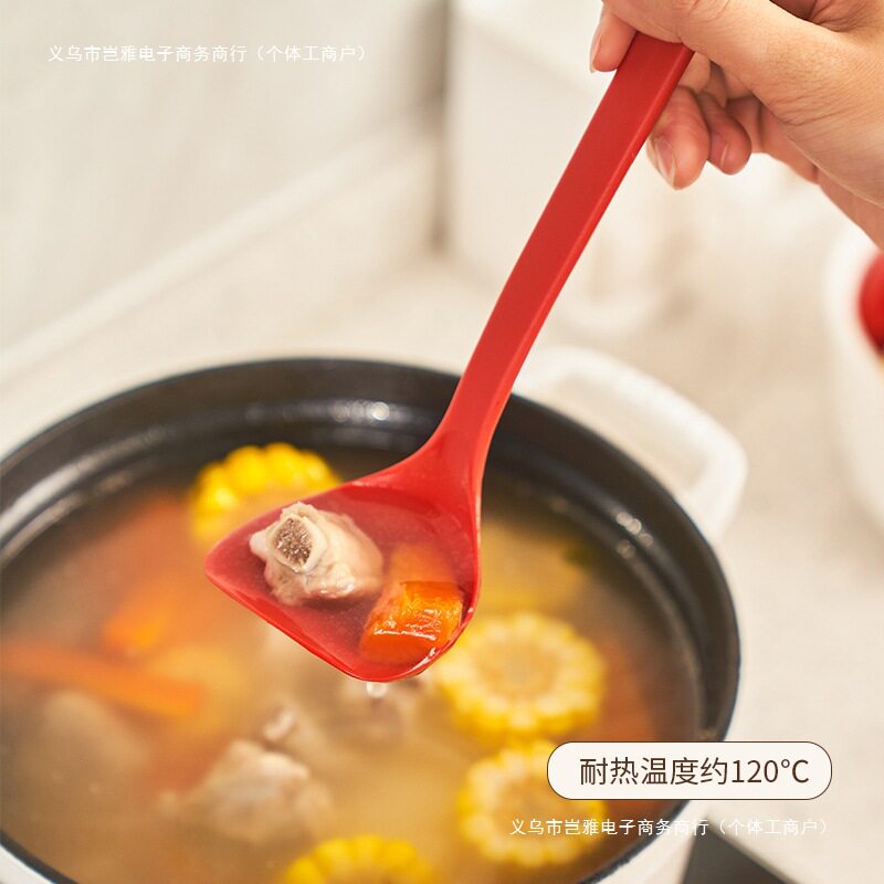 款可粥用小耐高温汤勺家用汤勺烹饪婴儿辅食盛汤勺子立式小刻度勺