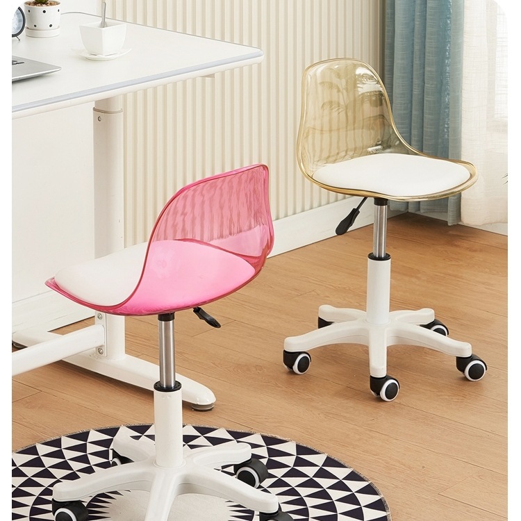 旋转椅子家用靠背电脑椅美甲理发梳妆凳卧室书房办公学习椅可升J*