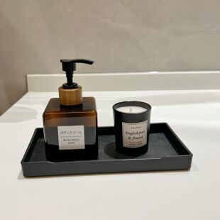 样板房卫生间酒店洗手间厕所香薰托盘创意家居摆件洗手液分装空瓶