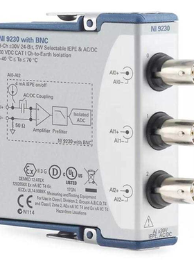 NI 9230 BNC声音与振动输入模块784396-0~议价