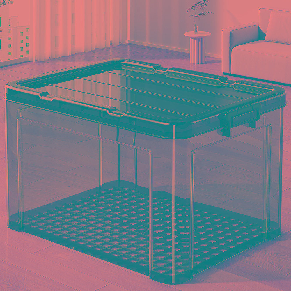 透明收纳箱家用塑料收纳盒衣服玩具整理箱特大号零食后备储物箱子